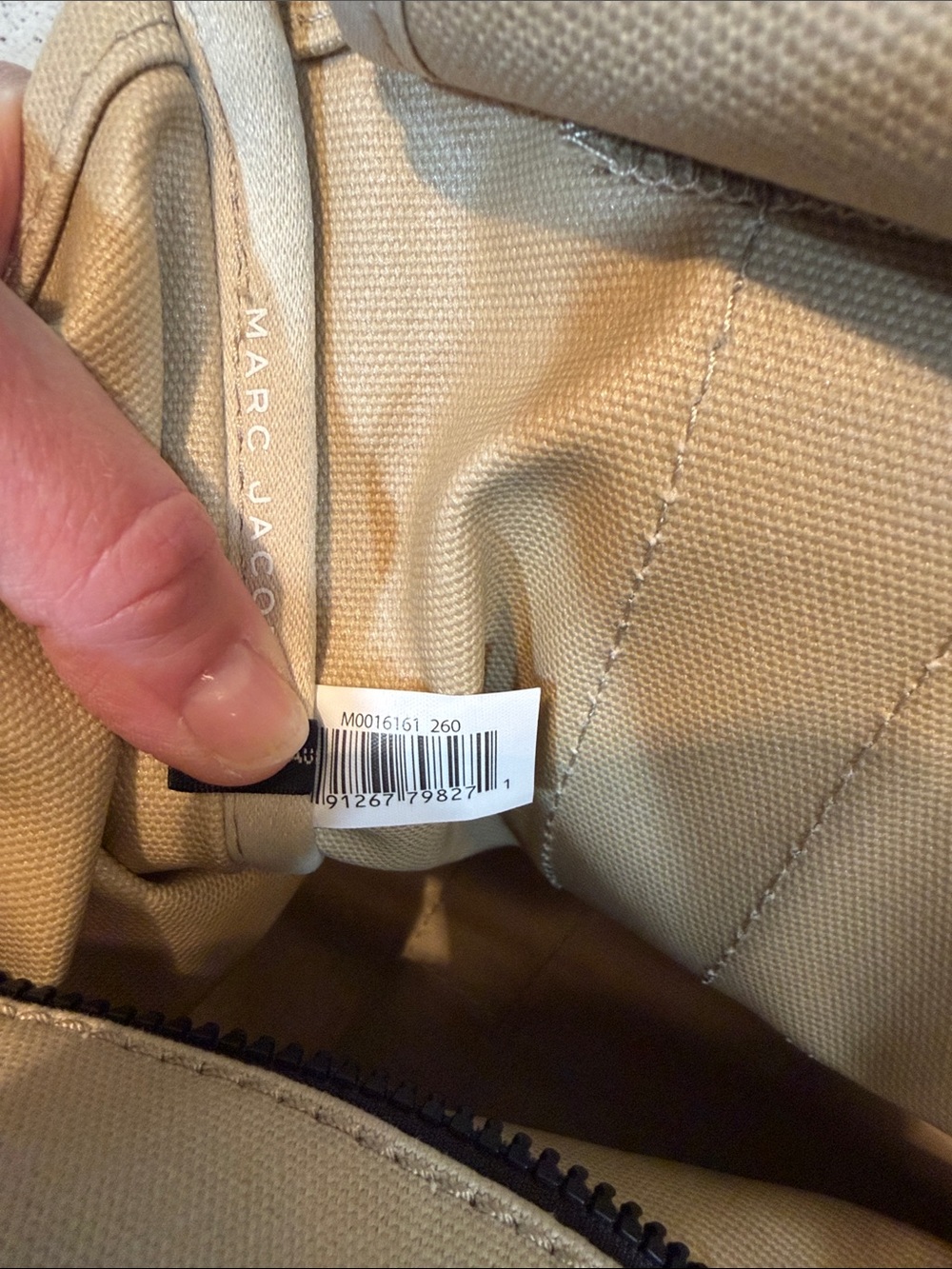 Marc Jacobs Beige Canvas 'The Tote Bag' with White Logo - Picture 2 of 8